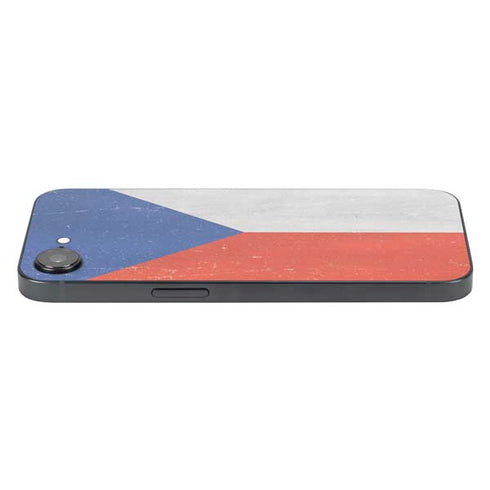 Czech Republic Flag Distressed iPhone 16e Skin